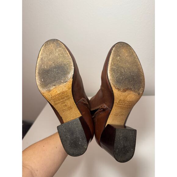 Maison Margiela Womens Brown Ankle Heel Boot Leather Size 36 Made in Italy - Picture 7 of 8